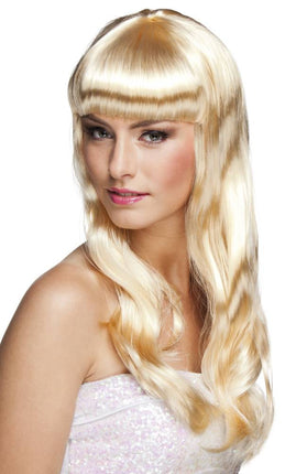 Feestbazaar Party pruik lang haar chique blond