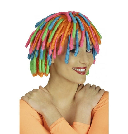 Feestbazaar Party Pruik Rastagirl Rainbow Multikleur