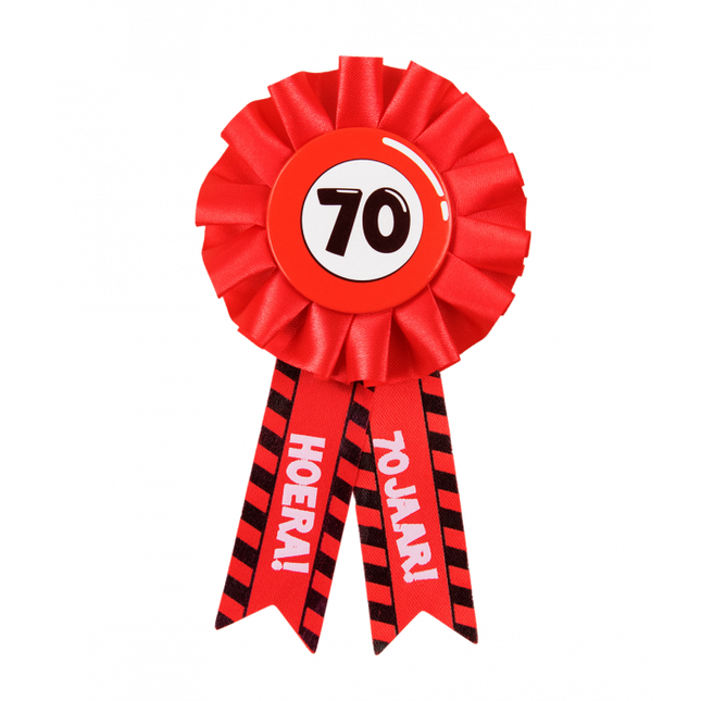 Feestbazaar Party Rozet 70 Jaar