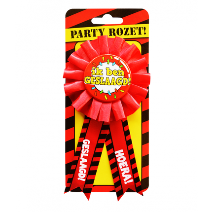 Feestbazaar Party Rozet Geslaagd