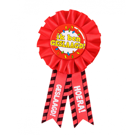 Feestbazaar Party Rozet Geslaagd