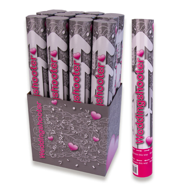 Feestbazaar Party Shooter Huwelijk wit 40cm