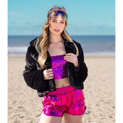 Feestbazaar Party Skibril Glam Cat Roze