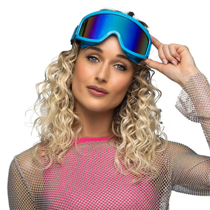 Feestbazaar Party Skibril Neon Blauw
