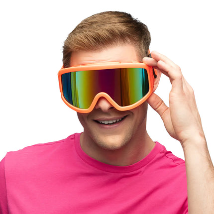 Feestbazaar Party Skibril Neon Oranje