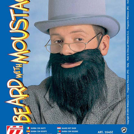 Feestbazaar Partybaard met snor zwart
