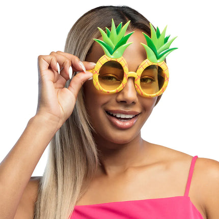 Feestbazaar Partybril Ananas geel