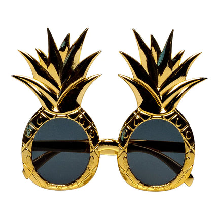 Feestbazaar Partybril Ananas Metallic Goud