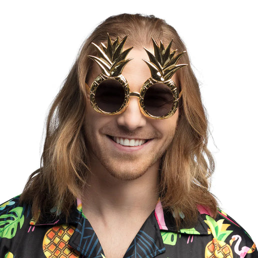 Feestbazaar Partybril Ananas Metallic Goud