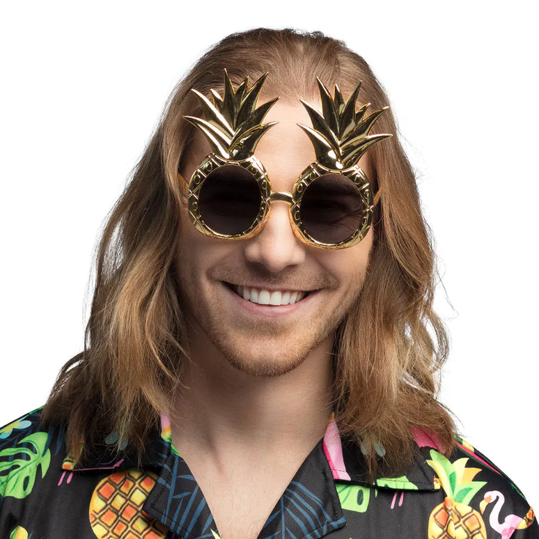 Feestbazaar Partybril Ananas Metallic Goud