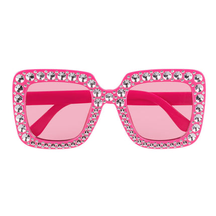 Feestbazaar Partybril Bling Bling Hot Pink