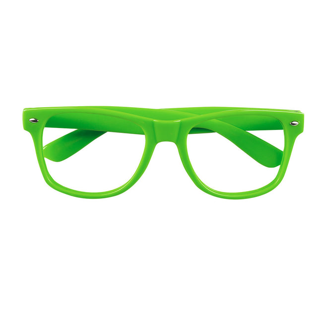 Feestbazaar Partybril Neon Groen Zonder Glas
