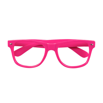 Feestbazaar Partybril Neon Roze Zonder Glas