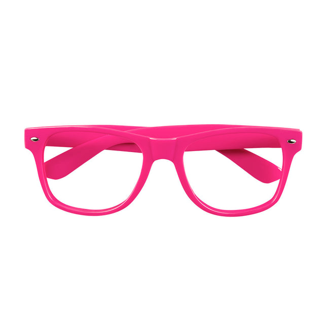 Feestbazaar Partybril Neon Roze Zonder Glas