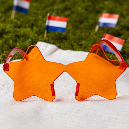 Feestbazaar Partybril Sterren Oranje