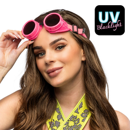 Feestbazaar Partybril Vibe Neon Roze