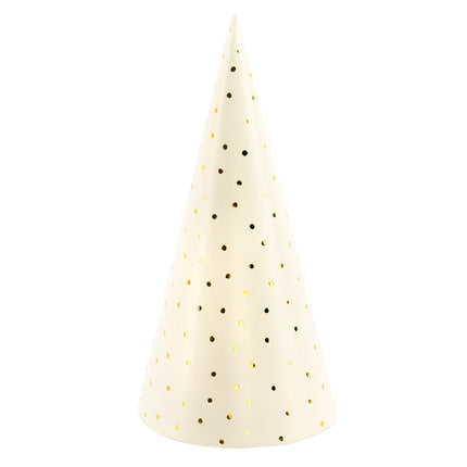 Feestbazaar Partyhoedjes Peach Met Gouden Stippen (6st)