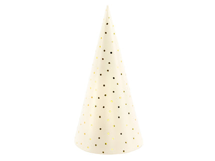 Feestbazaar Partyhoedjes Peach Met Gouden Stippen (6st)