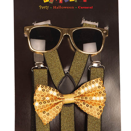 Feestbazaar Partyset Gouden accessoires 3-delig