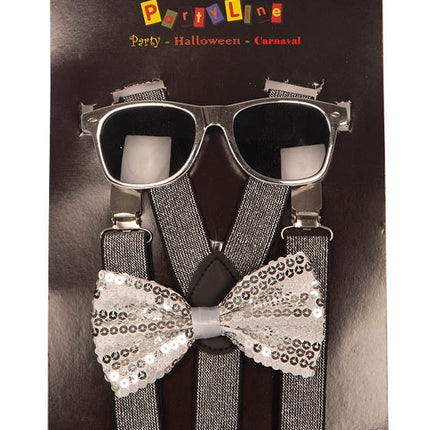 Feestbazaar Partyset Zilveren accessoires 3-delig