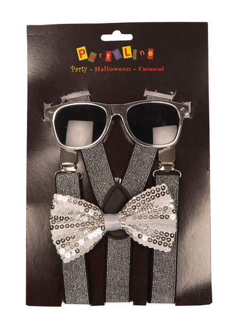 Feestbazaar Partyset Zilveren accessoires 3-delig