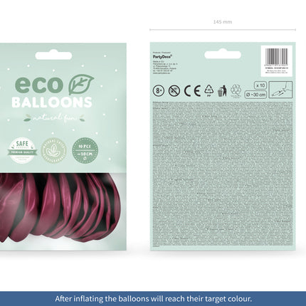 Feestbazaar Pastel Ballonnen Dieprood Premium Organic (10st)