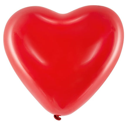 Feestbazaar Pastel Ballonnen Hart Rood 40cm (6st)