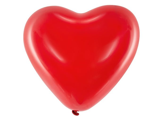 Feestbazaar Pastel Ballonnen Hart Rood 40cm (6st)