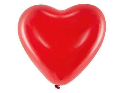 Feestbazaar Pastel Ballonnen Hart Rood 40cm (6st)