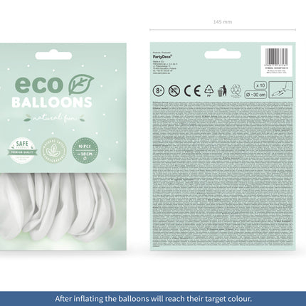 Feestbazaar Pastel Witte Ballonnen Premium Organic (10st)