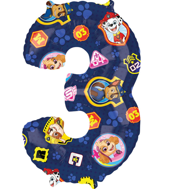 Feestbazaar Paw Patrol Cijferballon 3