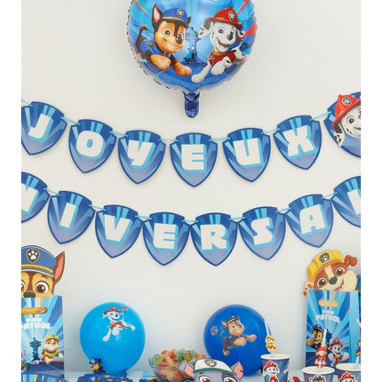 Feestbazaar Paw Patrol Folieballon Blauw Rond 43cm