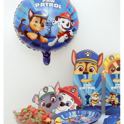 Feestbazaar Paw Patrol Folieballon Blauw Rond 43cm