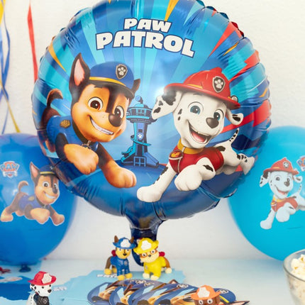Feestbazaar Paw Patrol Folieballon Blauw Rond 43cm