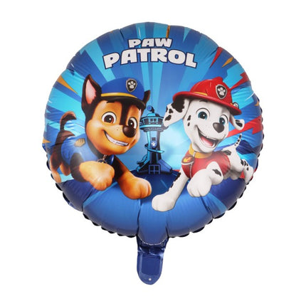 Feestbazaar Paw Patrol Folieballon Blauw Rond 43cm