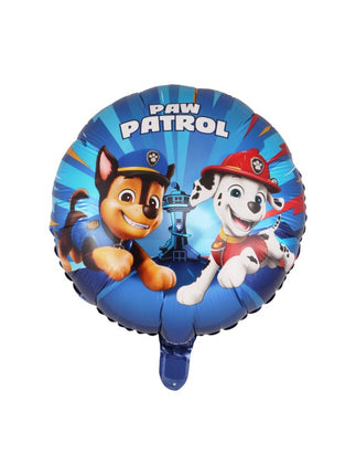 Feestbazaar Paw Patrol Folieballon Blauw Rond 43cm
