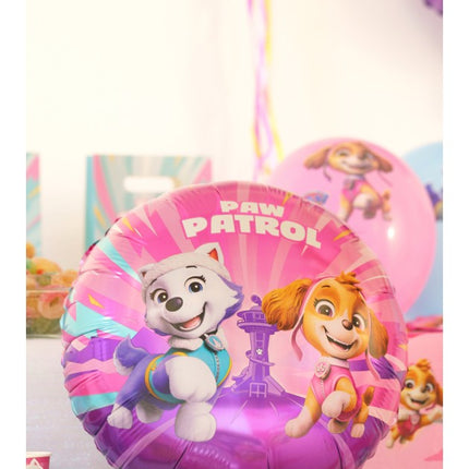 Feestbazaar Paw Patrol Folieballon Roze Rond 43cm