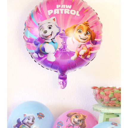 Feestbazaar Paw Patrol Folieballon Roze Rond 43cm