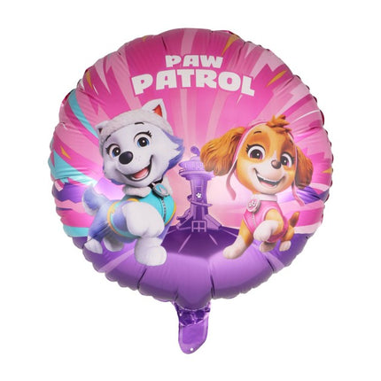 Feestbazaar Paw Patrol Folieballon Roze Rond 43cm