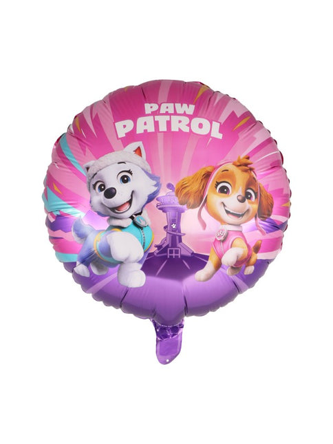Feestbazaar Paw Patrol Folieballon Roze Rond 43cm