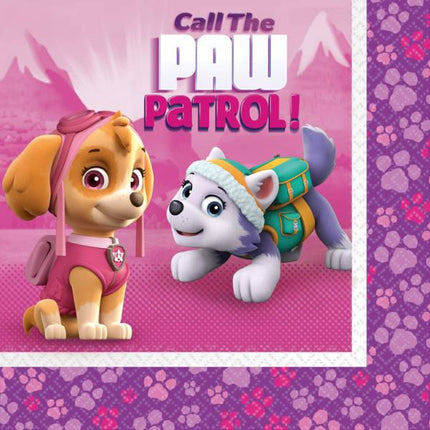 Feestbazaar Paw Patrol Servetten Roze 20 stuks