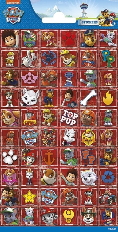 Feestbazaar Paw Patrol Stickervel Rood