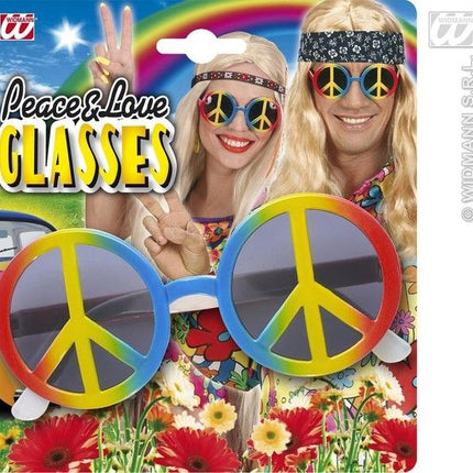 Feestbazaar Peace and Love bril