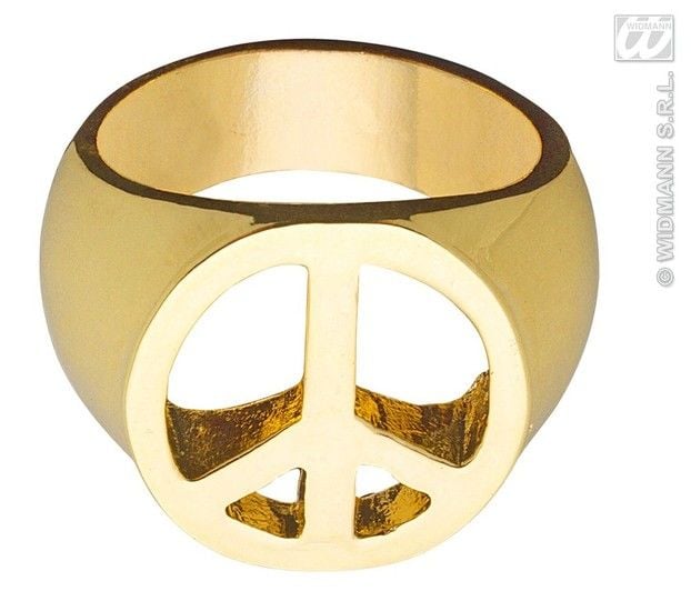 Feestbazaar Peace and Love rind goud