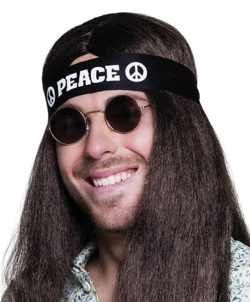 Feestbazaar Peace hoofdband zwart