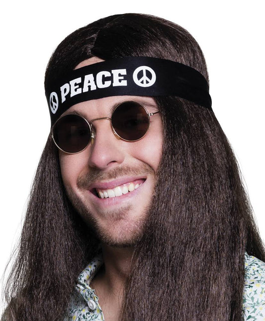 Feestbazaar Peace hoofdband zwart