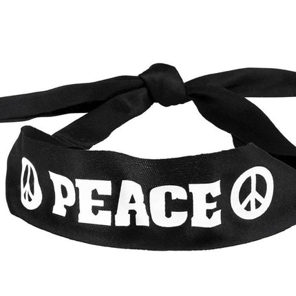 Feestbazaar Peace hoofdband zwart