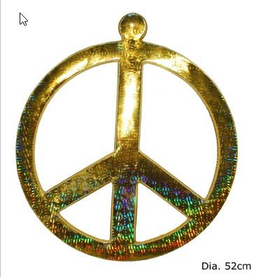Feestbazaar Peace teken decoratie King Size