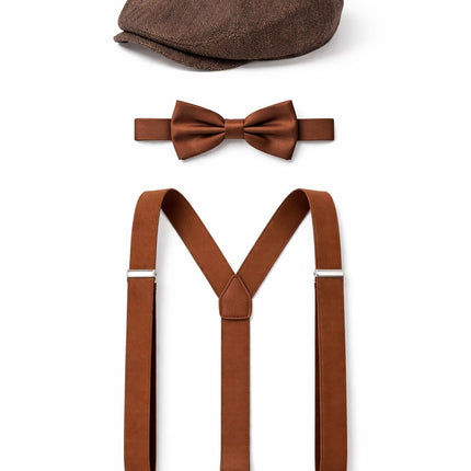 Feestbazaar Peaky Gentleman Accessoireset 3-delig Bruin