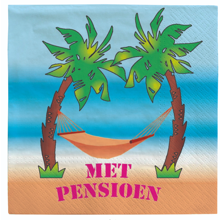Feestbazaar Pensioen Servetten Palmboom (20st)